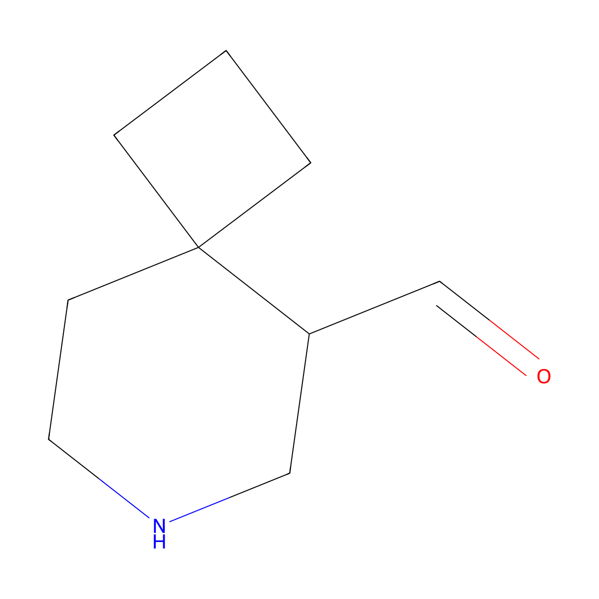 7-Azaspiro[3.5]nonane-5-carbaldehyde molecular structure, CAS 2680873-52-1