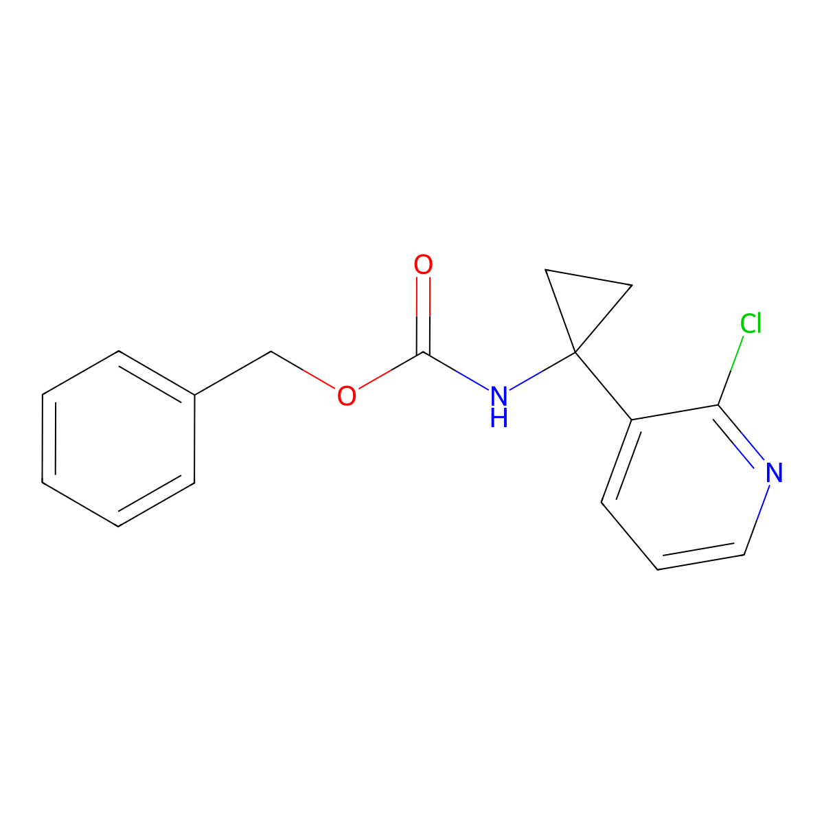 benzyl N-[1-(2-chloropyridin-3-yl)cyclopropyl]carbamate molecular structure, CAS 2680873-89-4