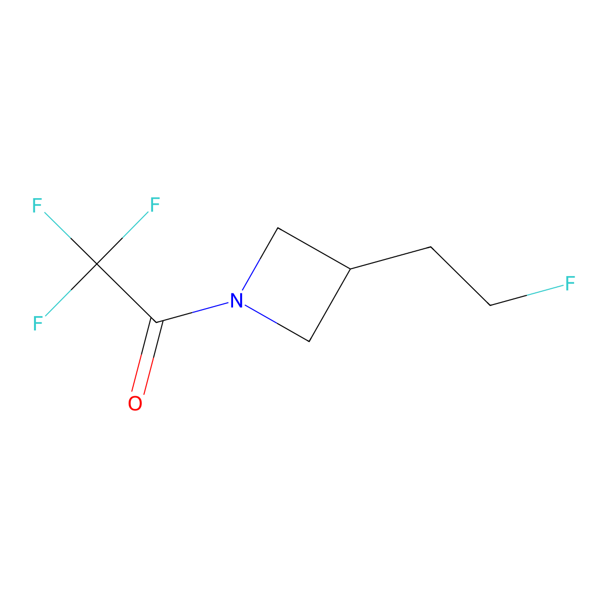 2,2,2-Trifluoro-1-[3-(2-fluoroethyl)azetidin-1-yl]ethan-1-one molecular structure, CAS 2680874-11-5