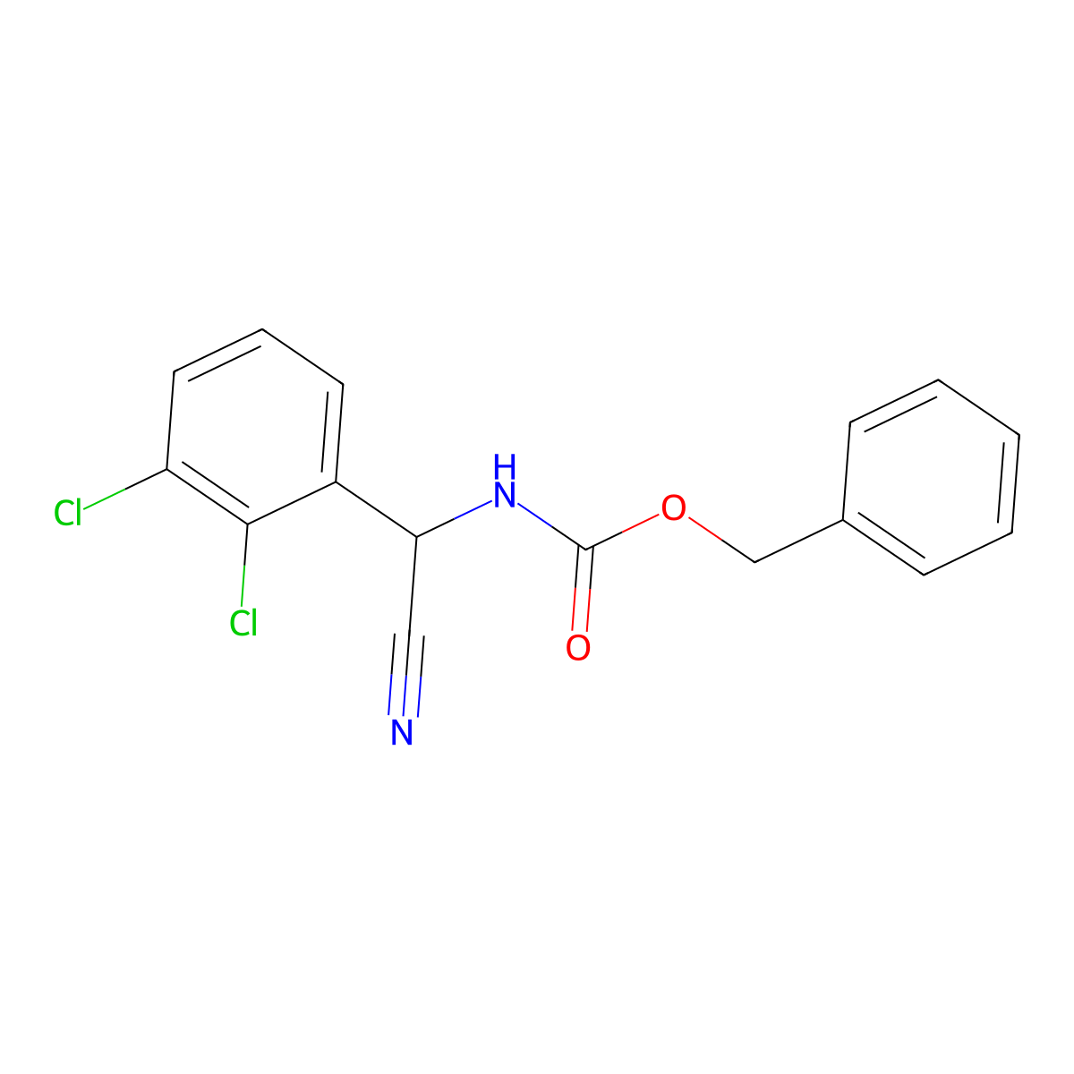 benzyl N-[cyano(2,3-dichlorophenyl)methyl]carbamate molecular structure, CAS 2680874-23-9
