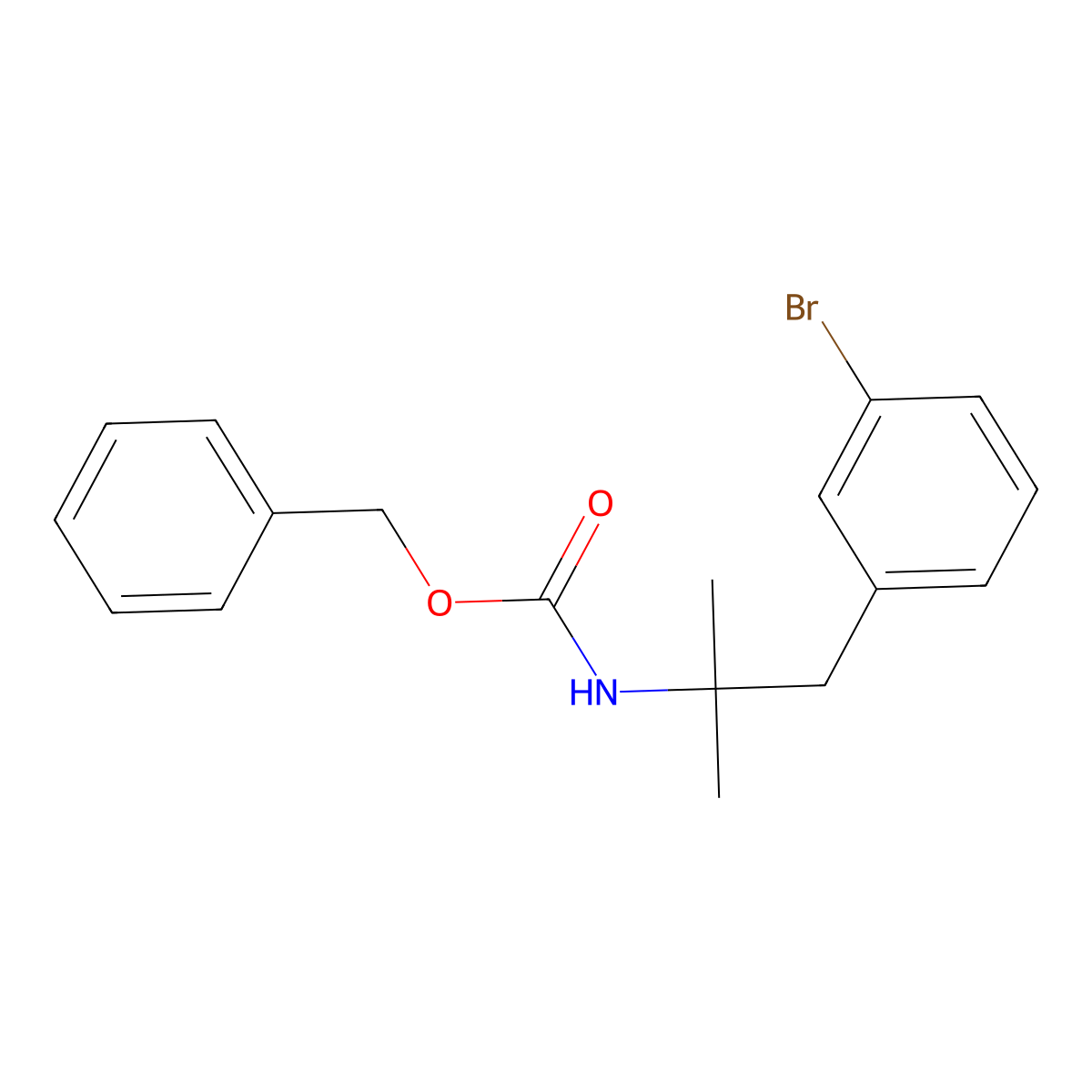 benzyl N-[1-(3-bromophenyl)-2-methylpropan-2-yl]carbamate molecular structure, CAS 2680874-37-5