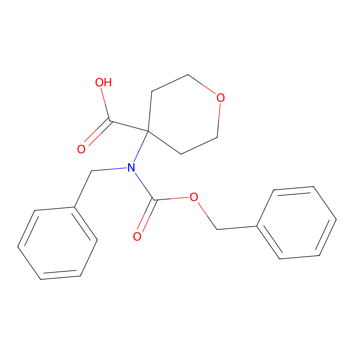 4-{Benzyl[(benzyloxy)carbonyl]amino}oxane-4-carboxylic acid molecular structure, CAS 2680874-52-4