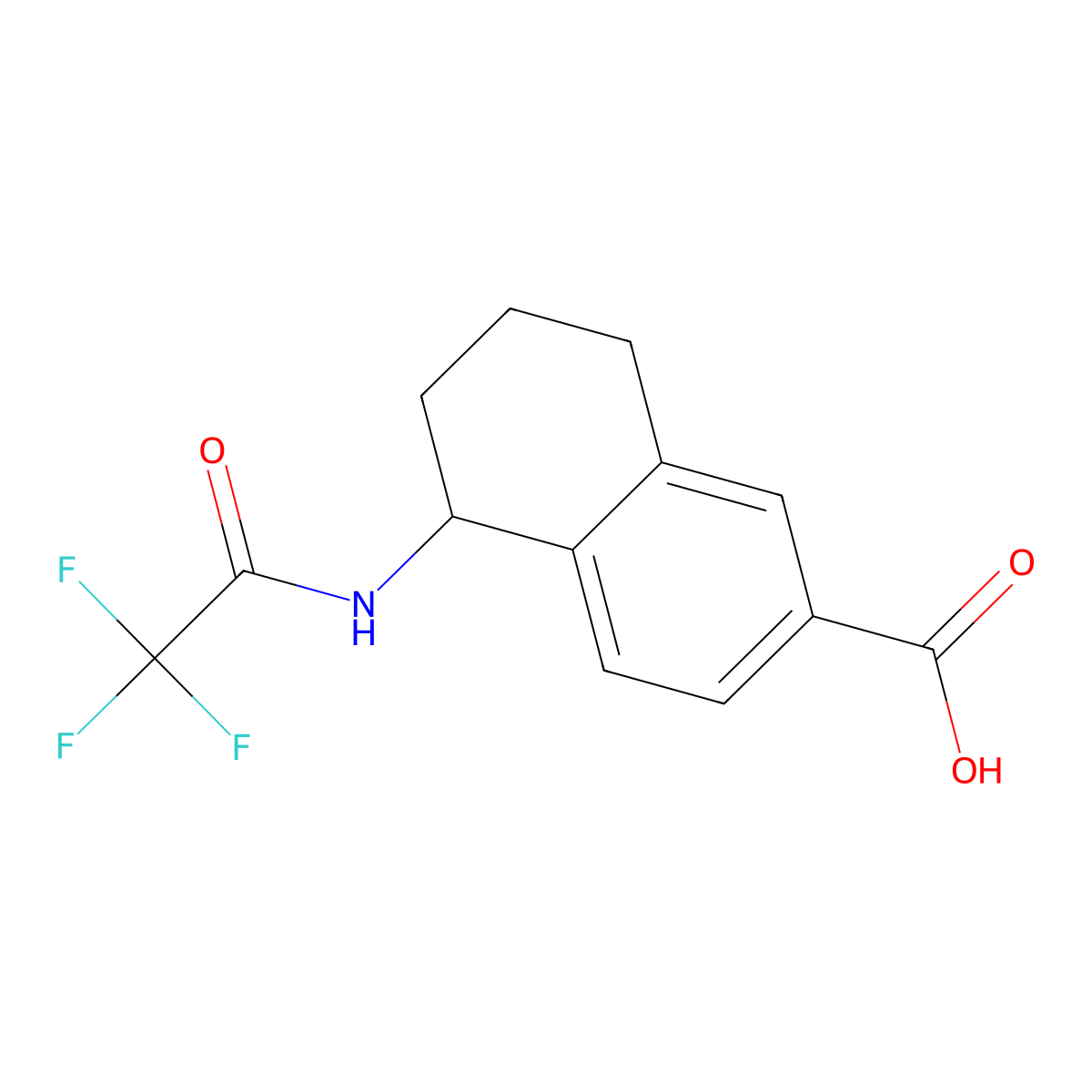 5-(2,2,2-Trifluoroacetamido)-5,6,7,8-tetrahydronaphthalene-2-carboxylic acid molecular structure, CAS 2680874-62-6