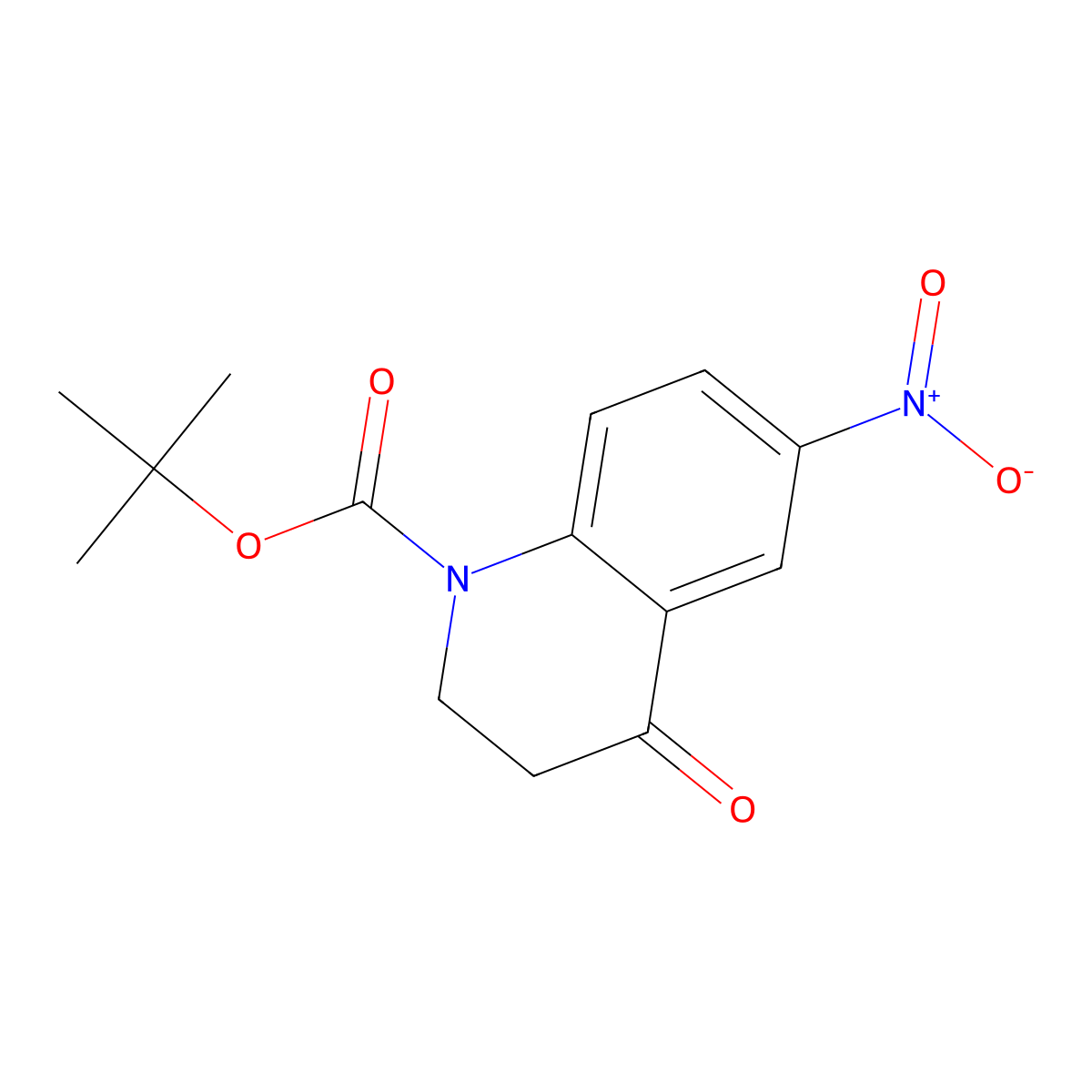 Tert-butyl 6-nitro-4-oxo-1,2,3,4-tetrahydroquinoline-1-carboxylate molecular structure, CAS 2680874-67-1