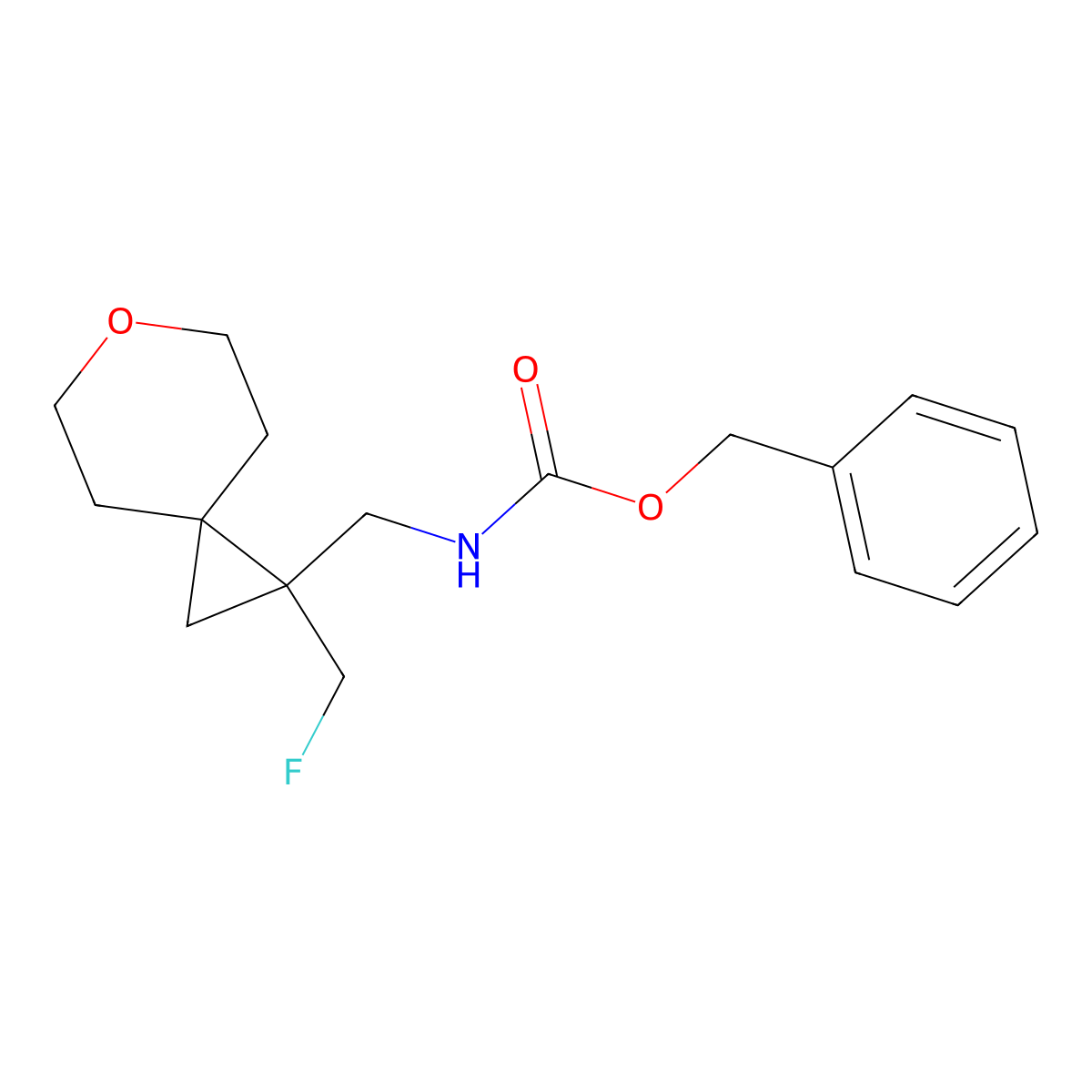 benzyl N-{[1-(fluoromethyl)-6-oxaspiro[2.5]octan-1-yl]methyl}carbamate molecular structure, CAS 2680874-77-3