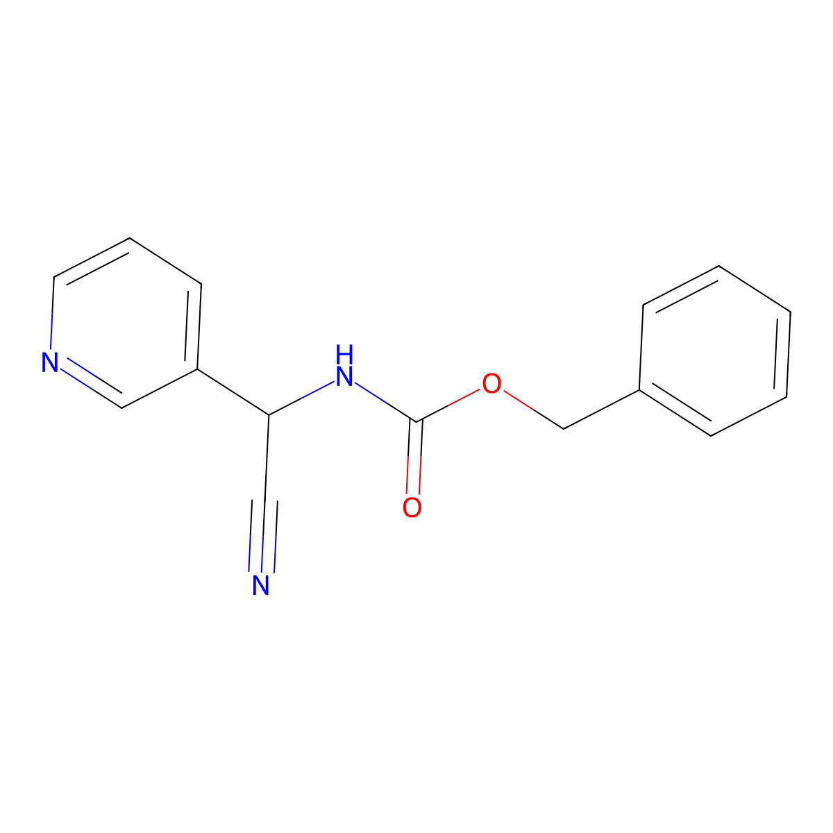 benzyl N-[cyano(pyridin-3-yl)methyl]carbamate molecular structure, CAS 2680874-79-5