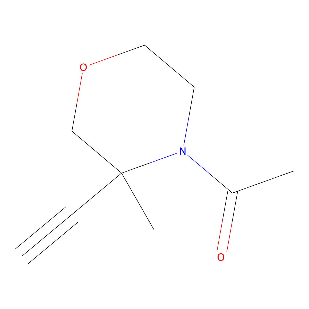 1-(3-Ethynyl-3-methylmorpholin-4-yl)ethan-1-one molecular structure, CAS 2680874-83-1
