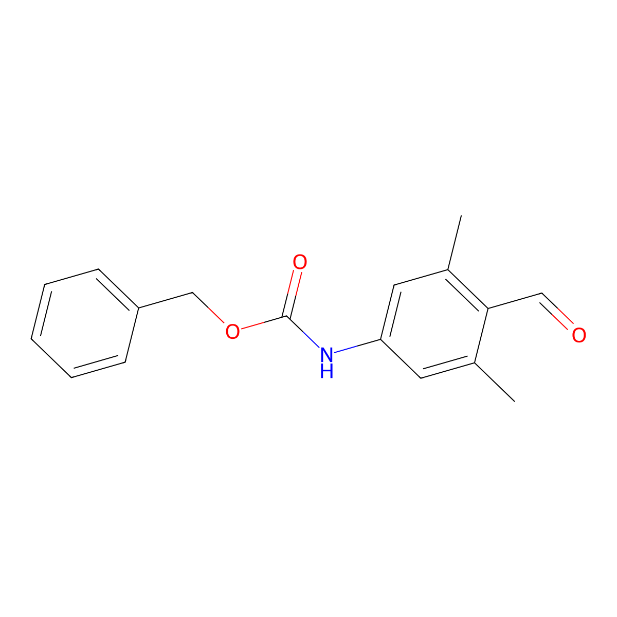 benzyl N-(4-formyl-3,5-dimethylphenyl)carbamate molecular structure, CAS 2680875-11-8