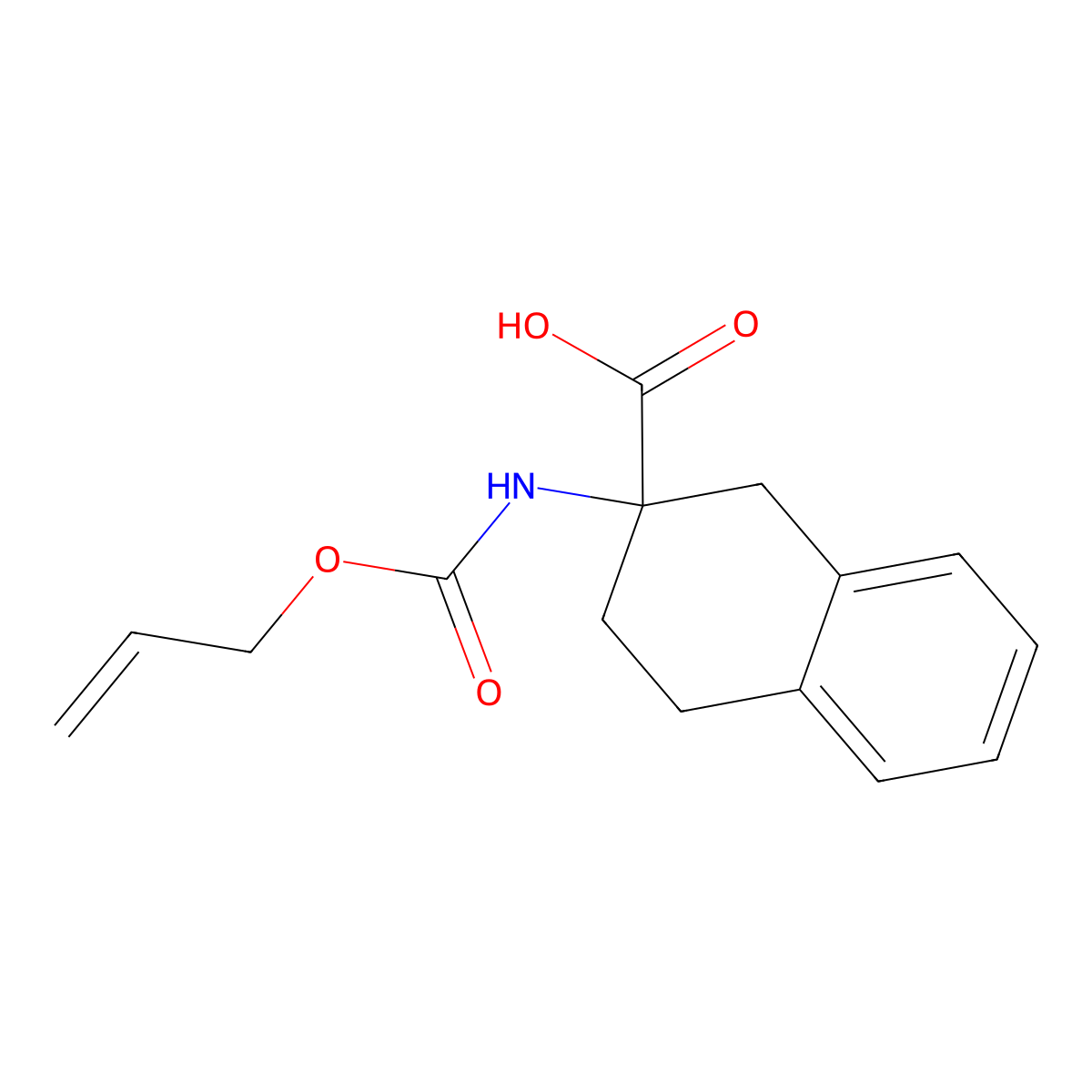2-{[(Prop-2-en-1-yloxy)carbonyl]amino}-1,2,3,4-tetrahydronaphthalene-2-carboxylic acid molecular structure, CAS 2680875-36-7
