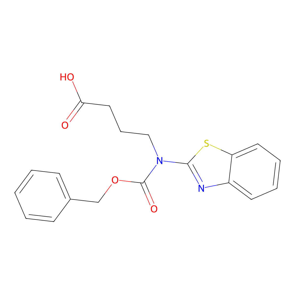 4-[(1,3-Benzothiazol-2-yl)[(benzyloxy)carbonyl]amino]butanoic acid molecular structure, CAS 2680875-42-5