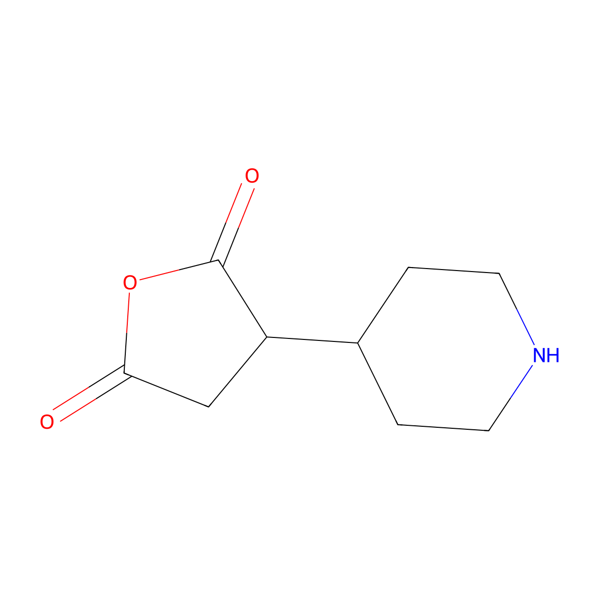 3-(Piperidin-4-yl)oxolane-2,5-dione molecular structure, CAS 2680875-68-5