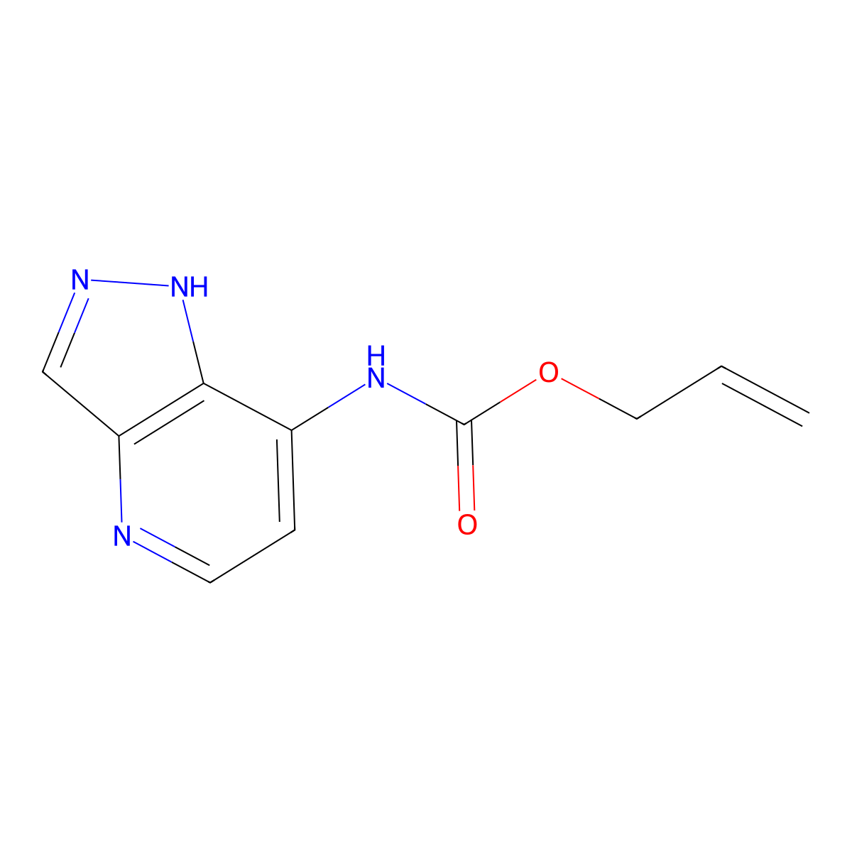 prop-2-en-1-yl N-{1H-pyrazolo[4,3-b]pyridin-7-yl}carbamate molecular structure, CAS 2680875-69-6