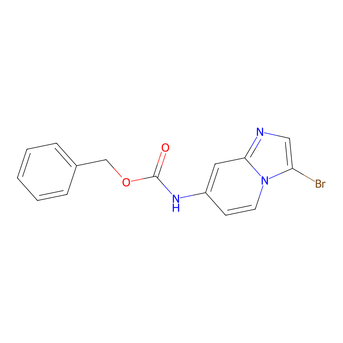 benzyl N-{3-bromoimidazo[1,2-a]pyridin-7-yl}carbamate molecular structure, CAS 2680876-04-2