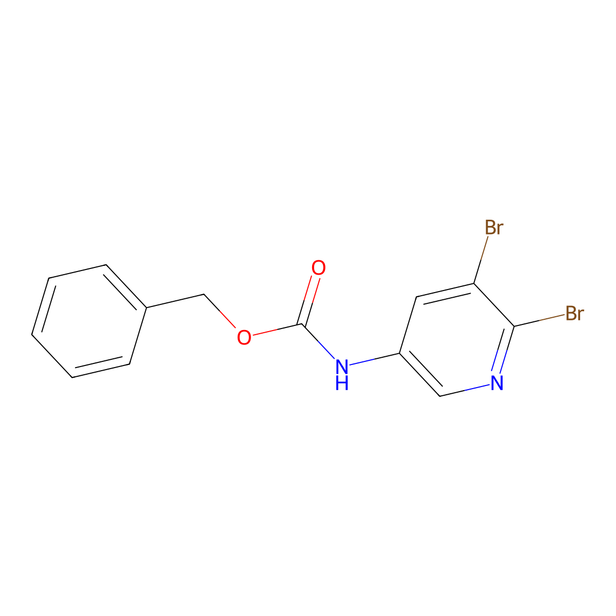 benzyl N-(5,6-dibromopyridin-3-yl)carbamate molecular structure, CAS 2680876-16-6