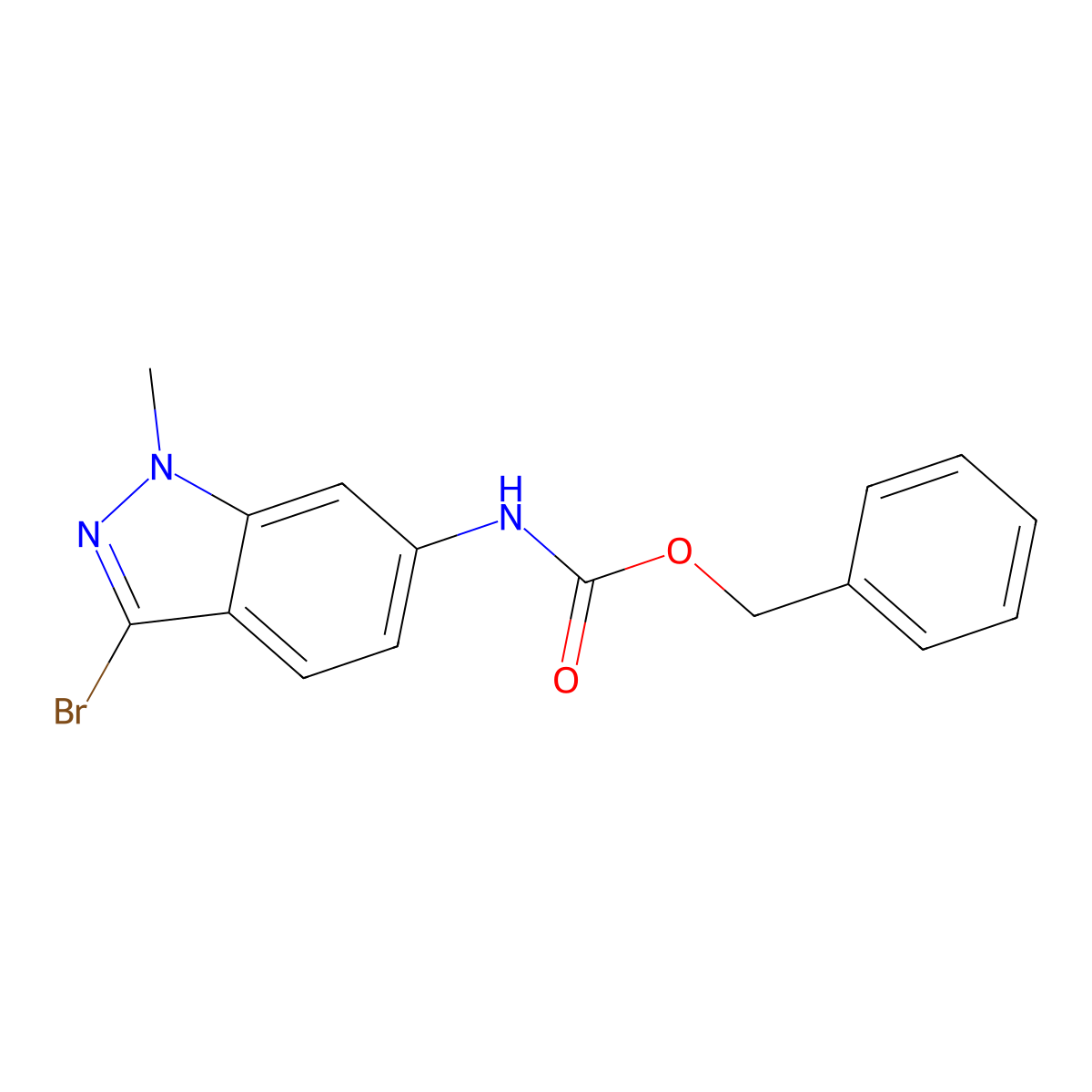 benzyl N-(3-bromo-1-methyl-1H-indazol-6-yl)carbamate molecular structure, CAS 2680876-36-0