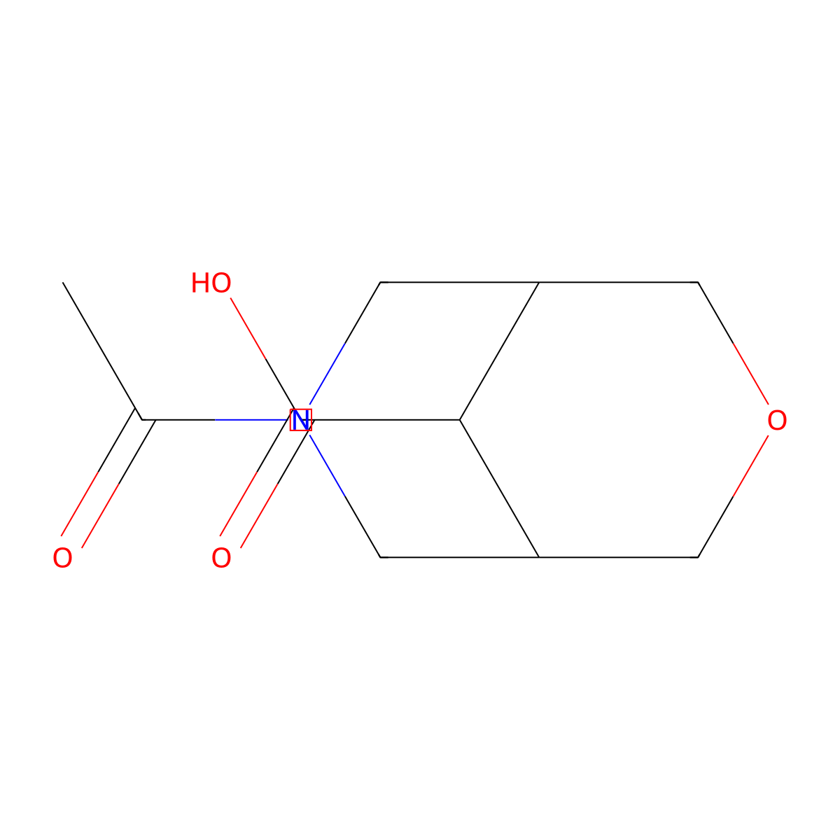 7-Acetyl-3-oxa-7-azabicyclo[3.3.1]nonane-9-carboxylic acid molecular structure, CAS 2680876-50-8