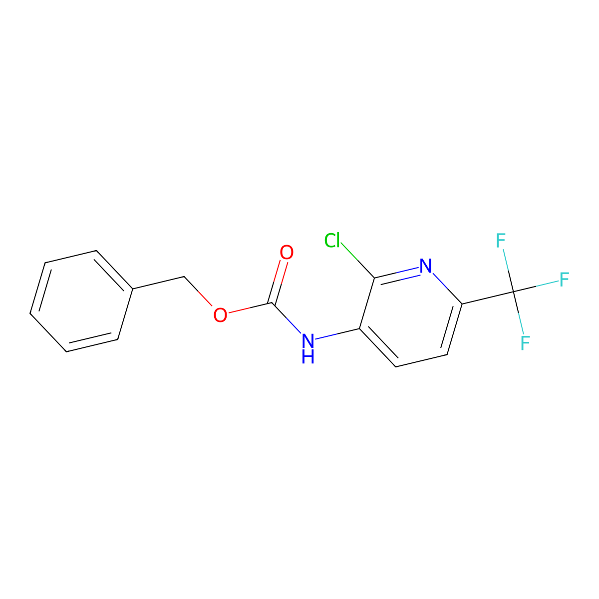 benzyl N-[2-chloro-6-(trifluoromethyl)pyridin-3-yl]carbamate molecular structure, CAS 2680876-51-9
