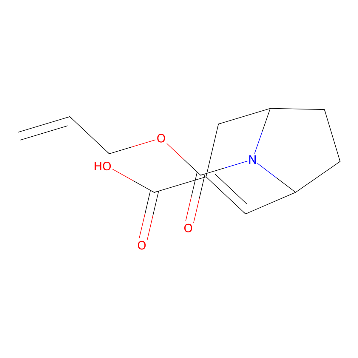8-[(Prop-2-en-1-yloxy)carbonyl]-8-azabicyclo[3.2.1]oct-2-ene-3-carboxylic acid molecular structure, CAS 2680876-64-4