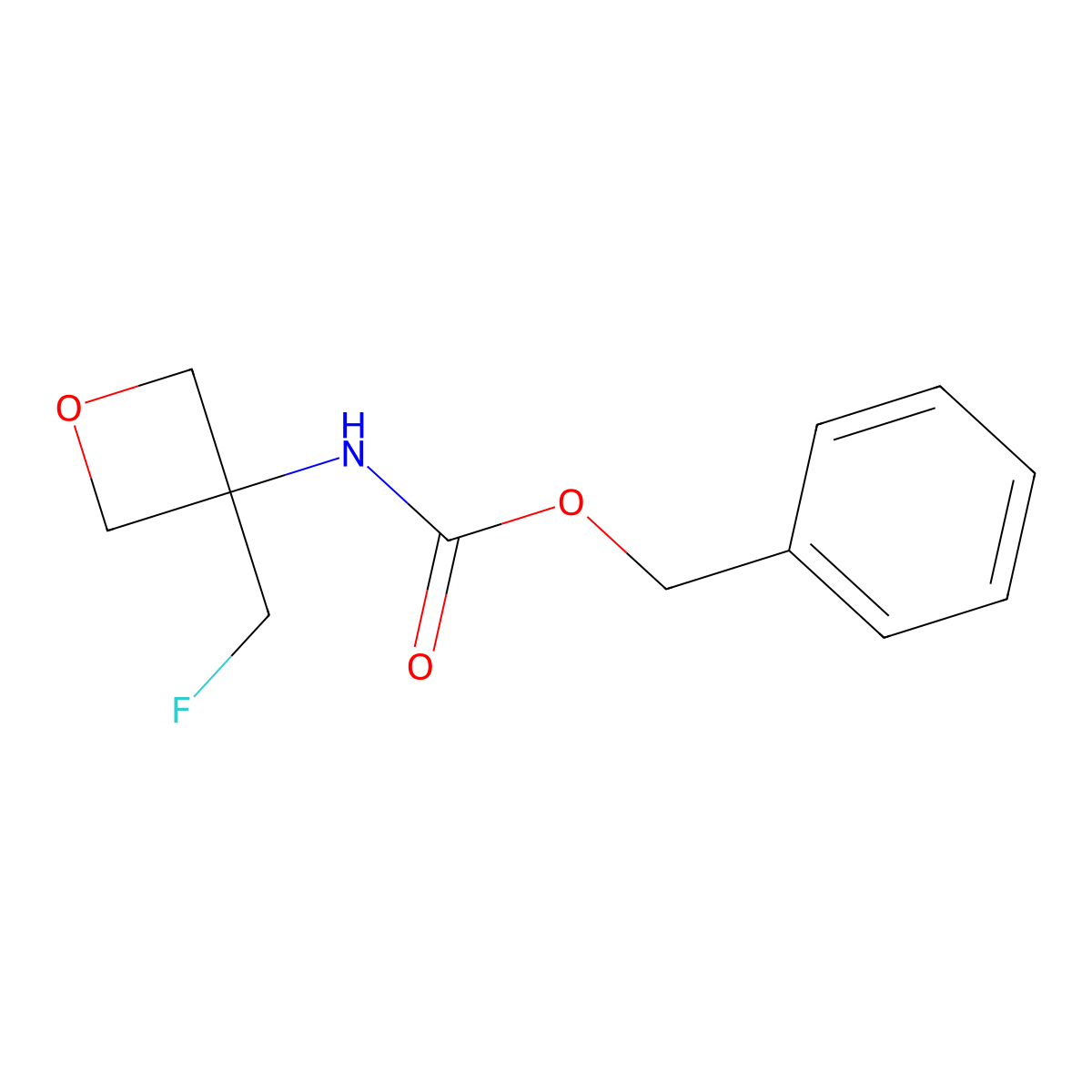 benzyl N-[3-(fluoromethyl)oxetan-3-yl]carbamate molecular structure, CAS 2680876-78-0