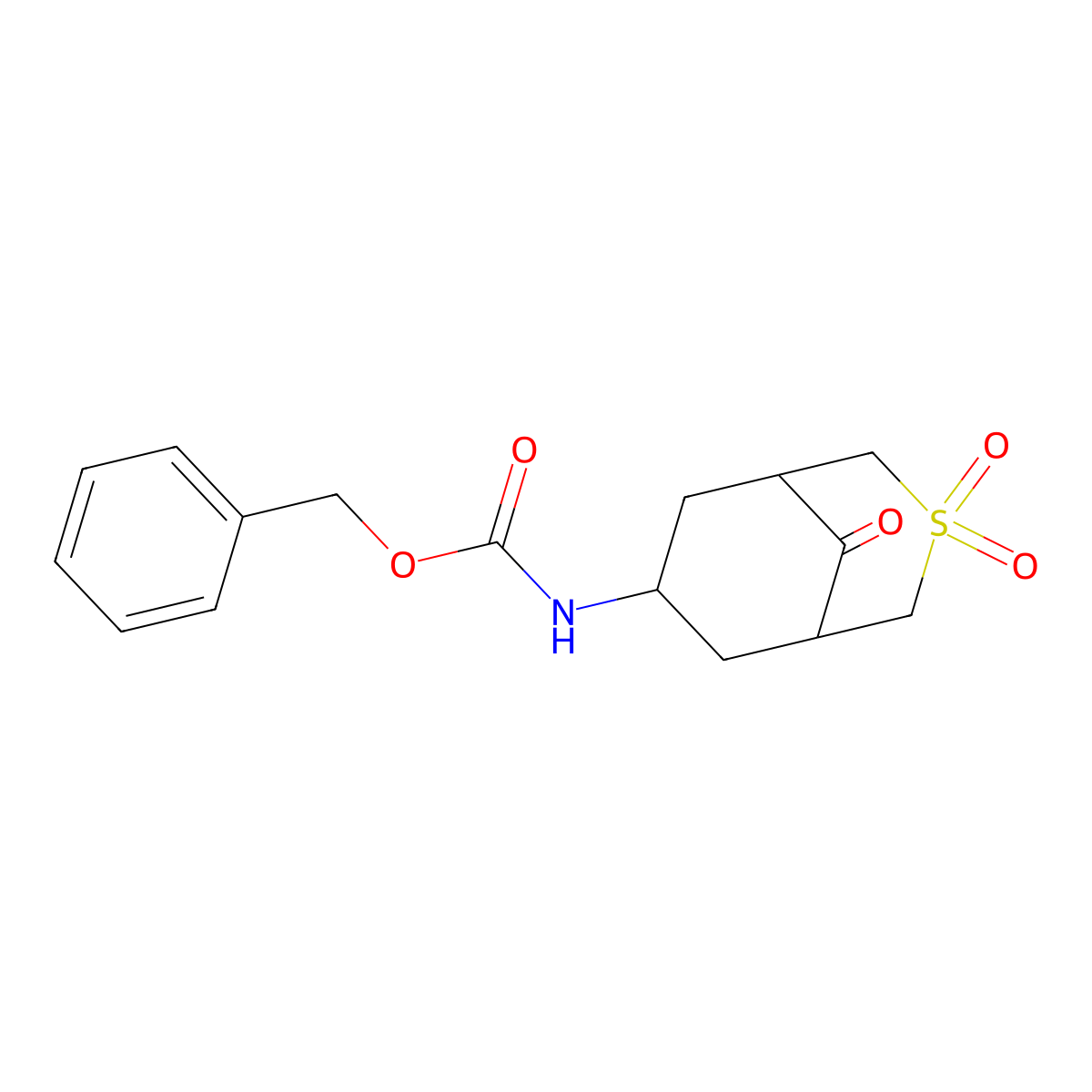 benzyl N-{3,3,9-trioxo-3lambda6-thiabicyclo[3.3.1]nonan-7-yl}carbamate molecular structure, CAS 2680876-81-5