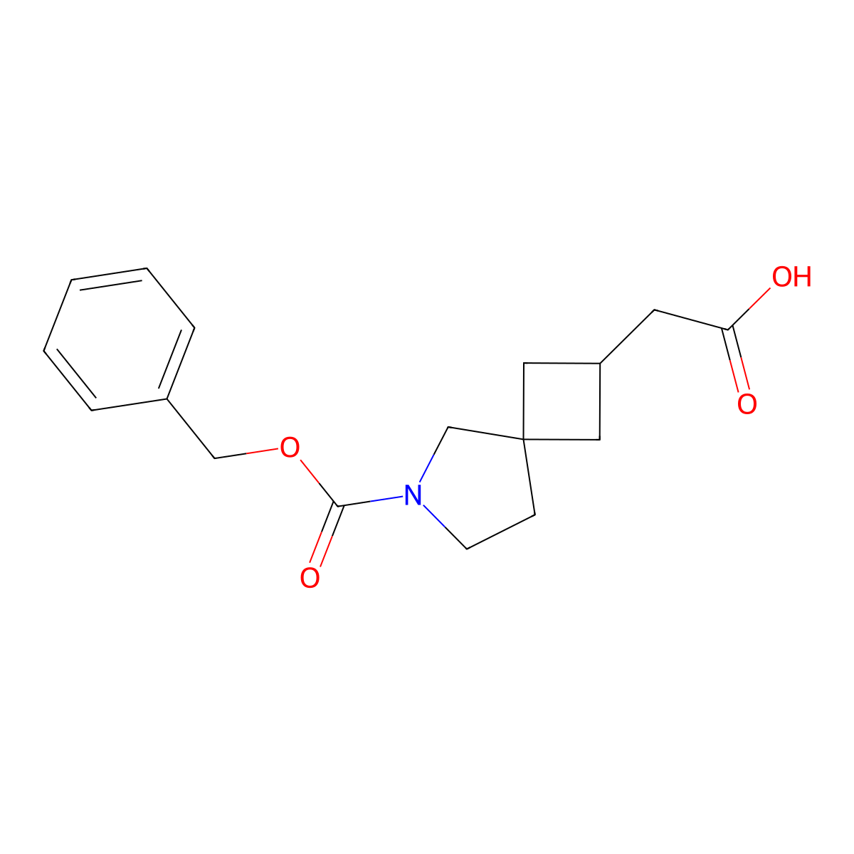 2-{6-[(Benzyloxy)carbonyl]-6-azaspiro[3.4]octan-2-yl}acetic acid molecular structure, CAS 2680876-86-0