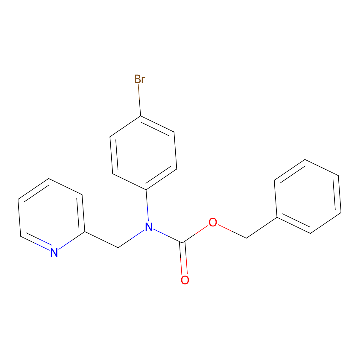 benzyl N-(4-bromophenyl)-N-[(pyridin-2-yl)methyl]carbamate molecular structure, CAS 2680876-90-6
