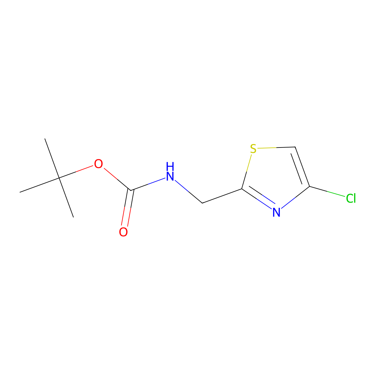 tert-butyl N-[(4-chloro-1,3-thiazol-2-yl)methyl]carbamate molecular structure, CAS 2680877-02-3