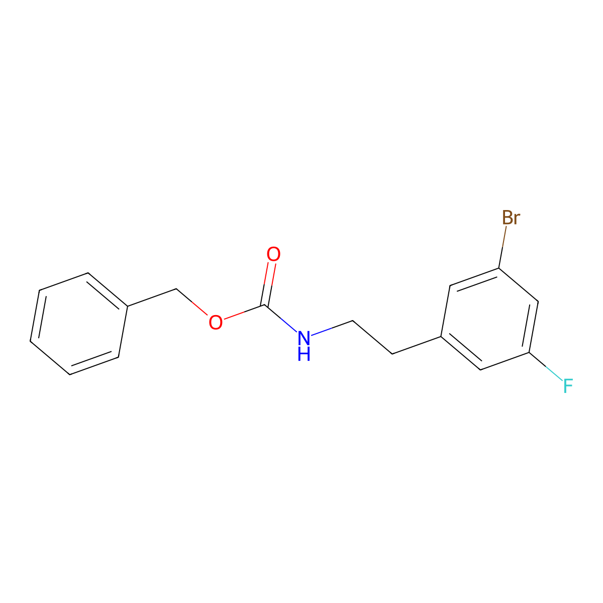 benzyl N-[2-(3-bromo-5-fluorophenyl)ethyl]carbamate molecular structure, CAS 2680877-13-6