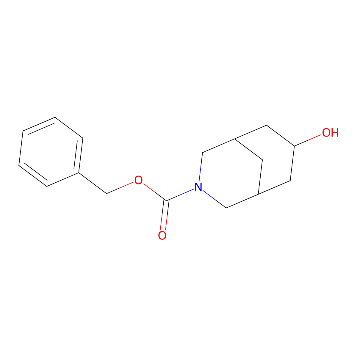 Benzyl 7-hydroxy-3-azabicyclo[3.3.1]nonane-3-carboxylate molecular structure, CAS 2680877-46-5