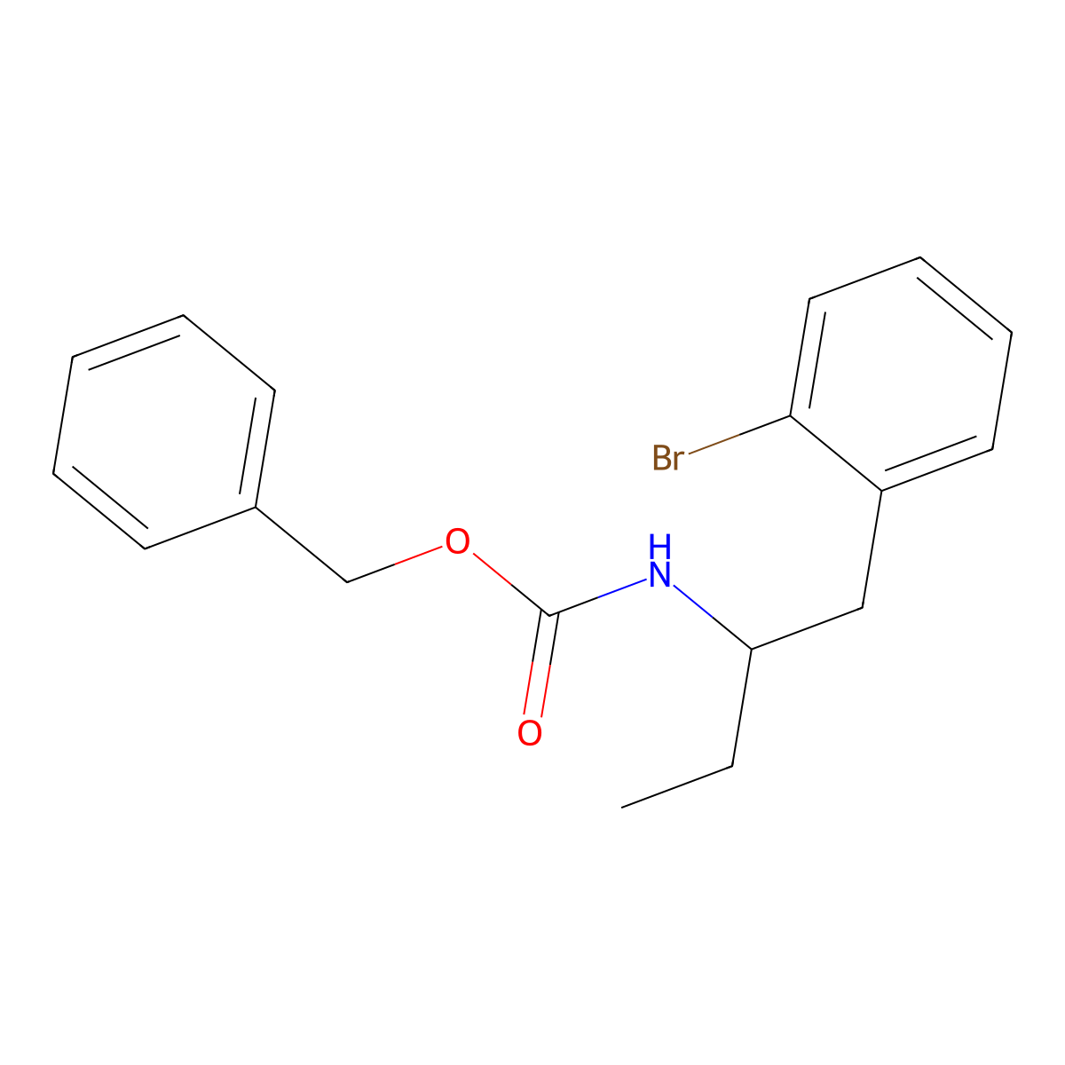 benzyl N-[1-(2-bromophenyl)butan-2-yl]carbamate molecular structure, CAS 2680877-49-8