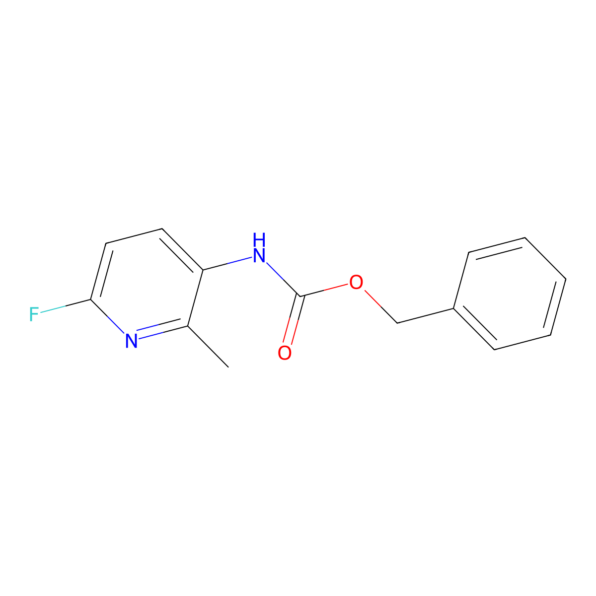 benzyl N-(6-fluoro-2-methylpyridin-3-yl)carbamate molecular structure, CAS 2680877-69-2