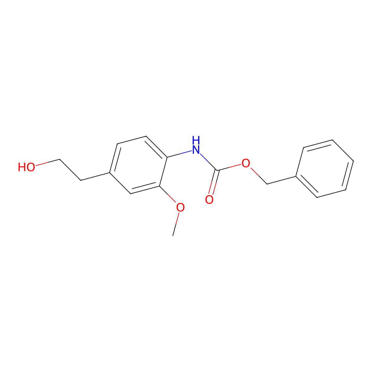 benzyl N-[4-(2-hydroxyethyl)-2-methoxyphenyl]carbamate molecular structure, CAS 2680877-71-6