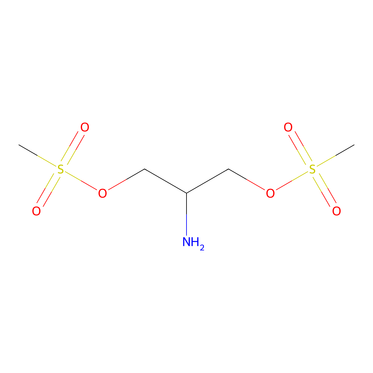 2-Amino-3-(methanesulfonyloxy)propyl methanesulfonate molecular structure, CAS 2680877-82-9