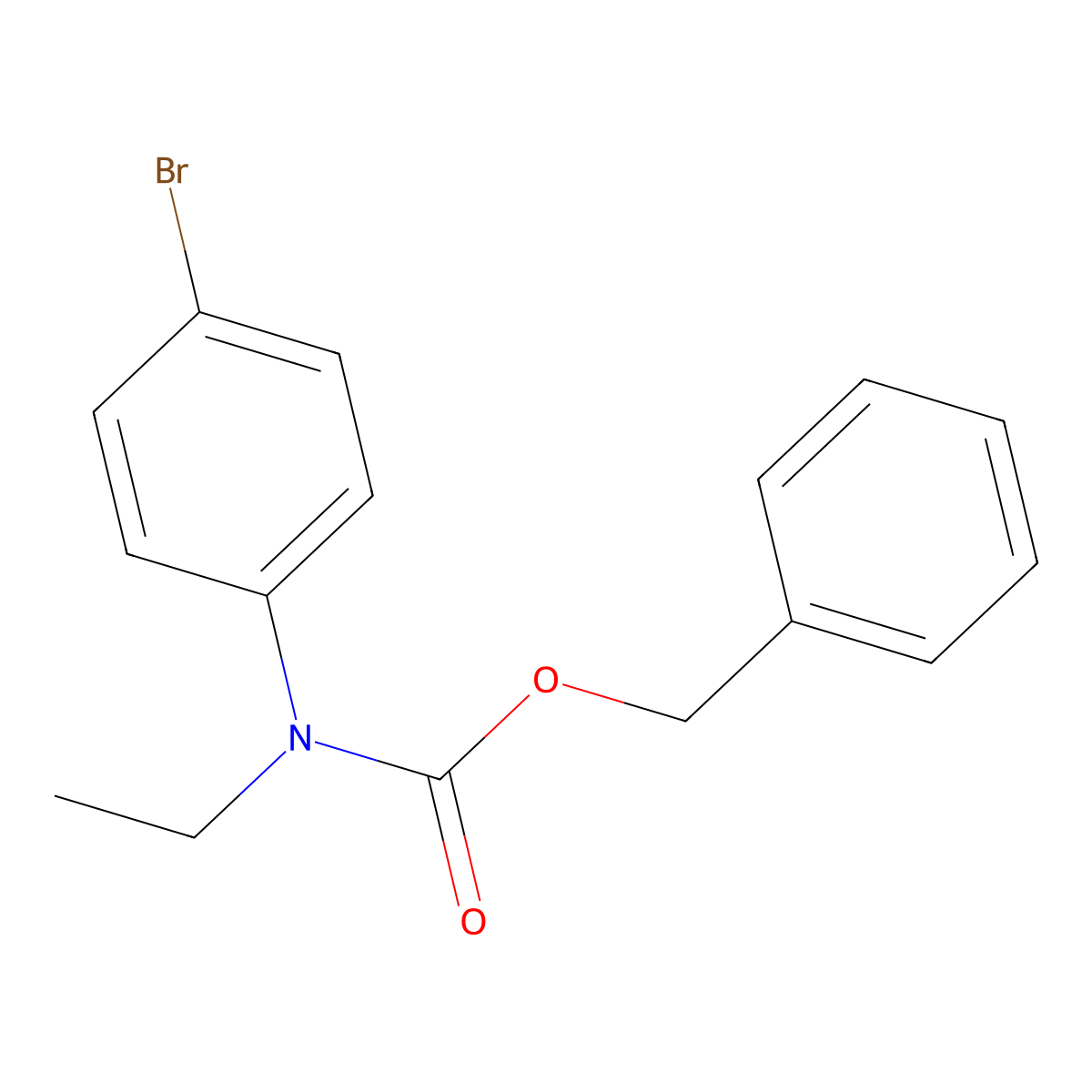 benzyl N-(4-bromophenyl)-N-ethylcarbamate molecular structure, CAS 2680877-83-0