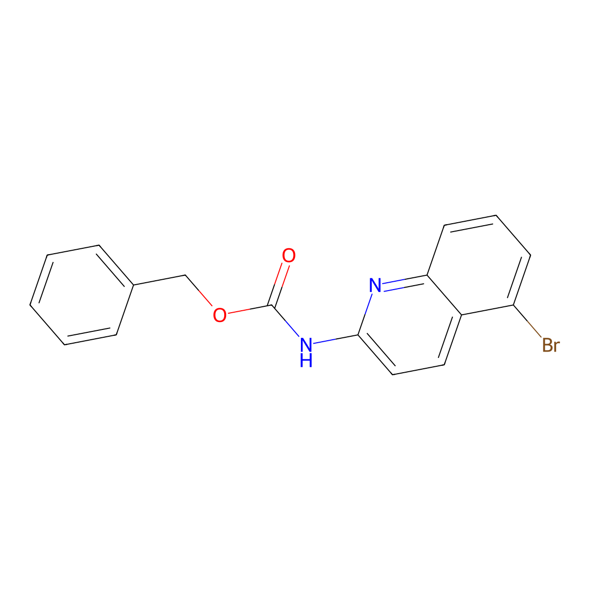 benzyl N-(5-bromoquinolin-2-yl)carbamate molecular structure, CAS 2680878-20-8
