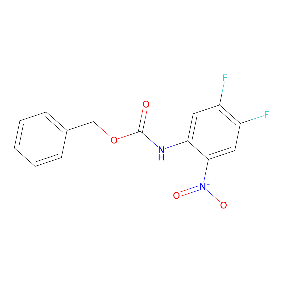 benzyl N-(4,5-difluoro-2-nitrophenyl)carbamate molecular structure, CAS 2680878-26-4