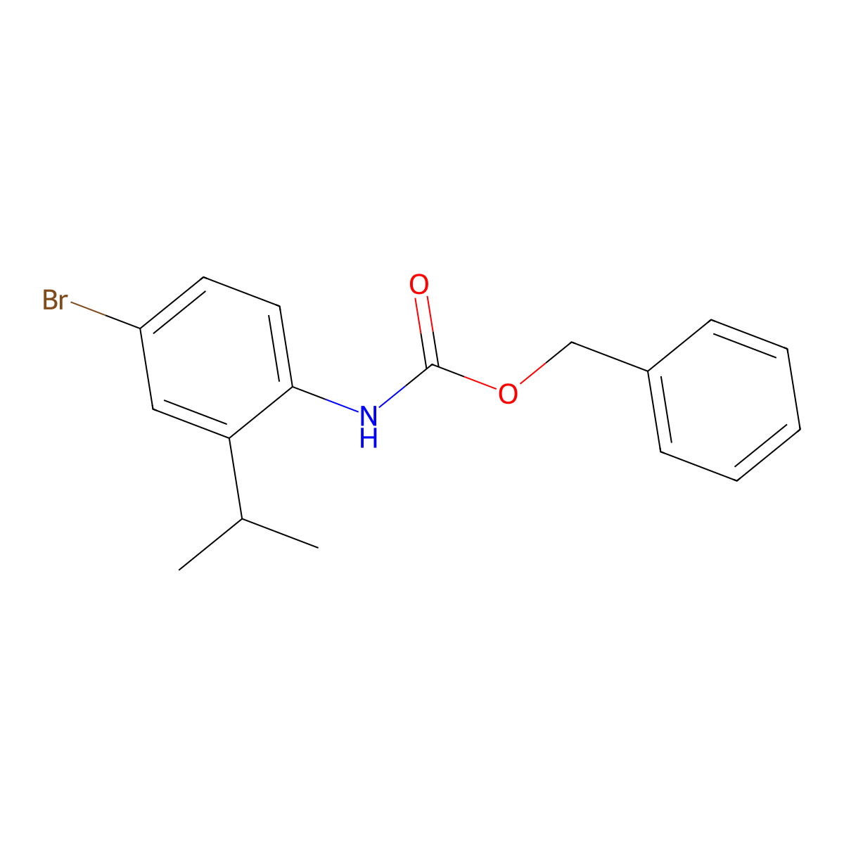 benzyl N-[4-bromo-2-(propan-2-yl)phenyl]carbamate molecular structure, CAS 2680878-32-2