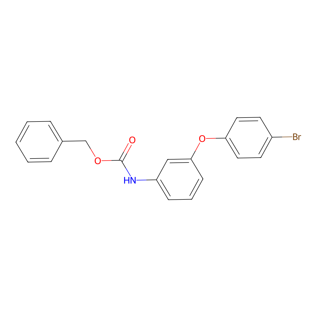 benzyl N-[3-(4-bromophenoxy)phenyl]carbamate molecular structure, CAS 2680878-62-8