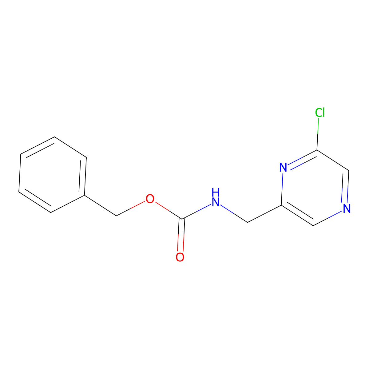 benzyl N-[(6-chloropyrazin-2-yl)methyl]carbamate molecular structure, CAS 2680878-85-5