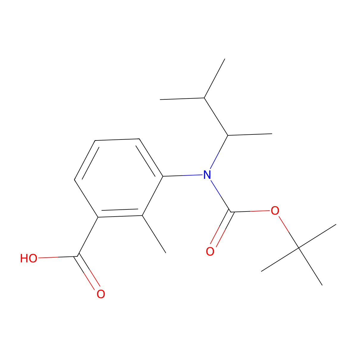 3-{[(Tert-butoxy)carbonyl](3-methylbutan-2-yl)amino}-2-methylbenzoic acid molecular structure, CAS 2680878-95-7