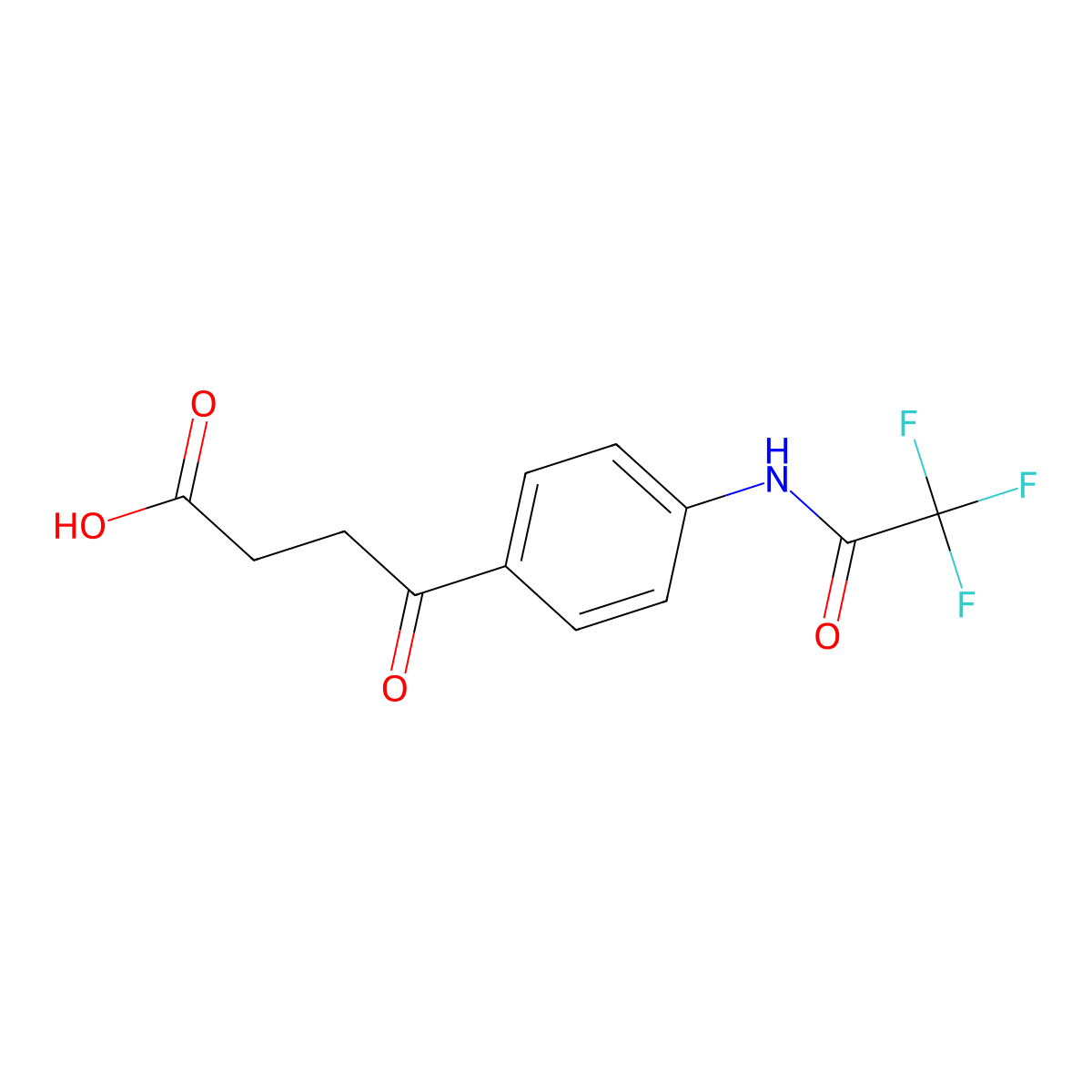 4-Oxo-4-[4-(2,2,2-trifluoroacetamido)phenyl]butanoic acid molecular structure, CAS 2680879-05-2
