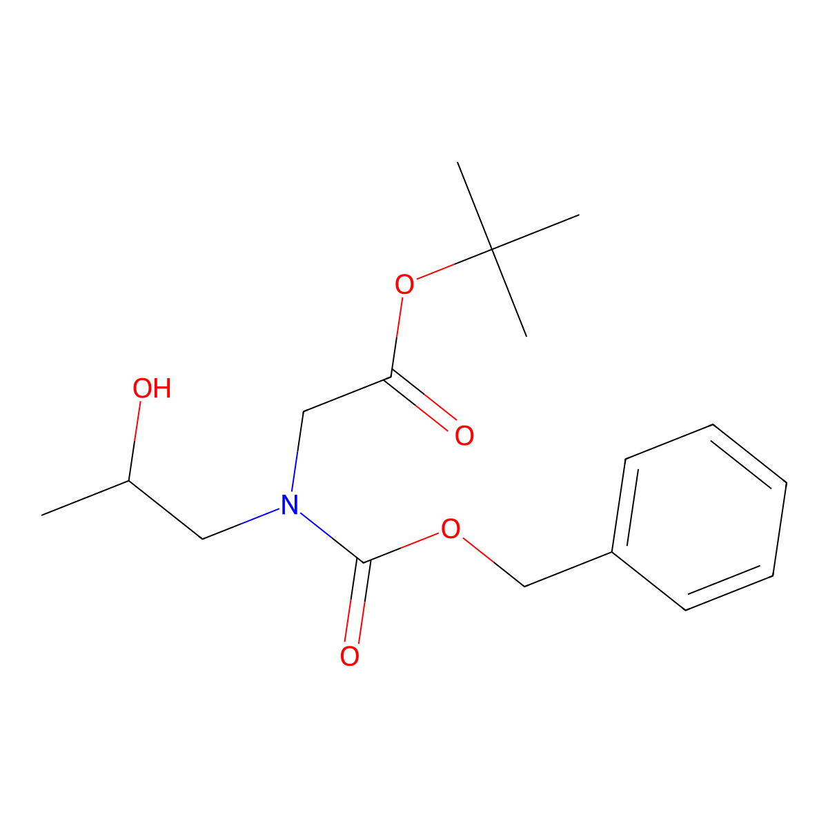 Tert-butyl 2-{[(benzyloxy)carbonyl](2-hydroxypropyl)amino}acetate molecular structure, CAS 2680879-19-8