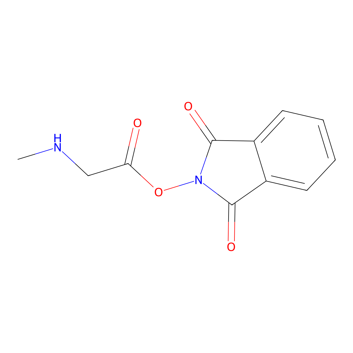 1,3-dioxo-2,3-dihydro-1H-isoindol-2-yl 2-(methylamino)acetate molecular structure, CAS 2680879-41-6