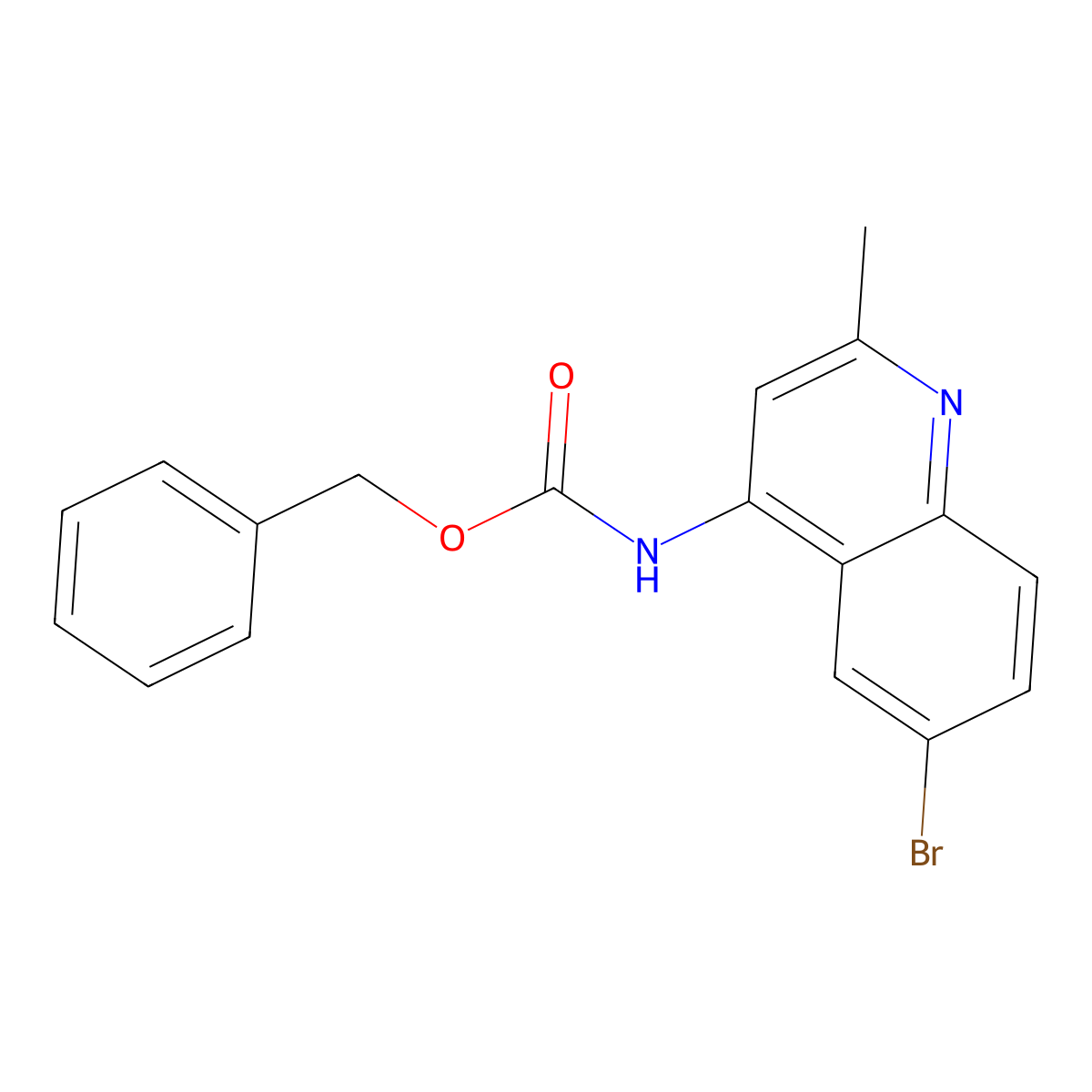benzyl N-(6-bromo-2-methylquinolin-4-yl)carbamate molecular structure, CAS 2680879-63-2