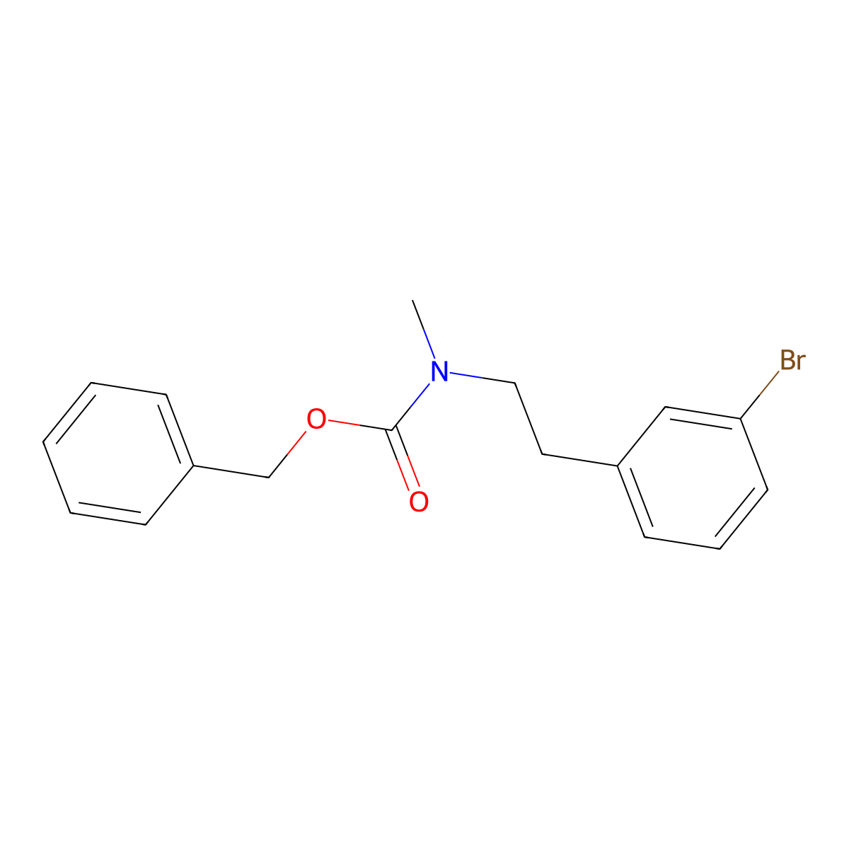 benzyl N-[2-(3-bromophenyl)ethyl]-N-methylcarbamate molecular structure, CAS 2680879-66-5