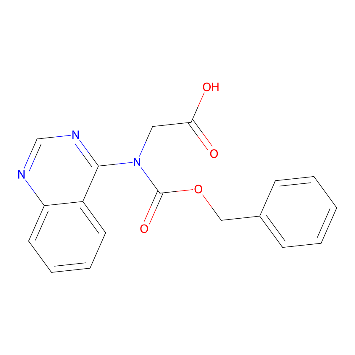 2-{[(Benzyloxy)carbonyl](quinazolin-4-yl)amino}acetic acid molecular structure, CAS 2680879-91-6
