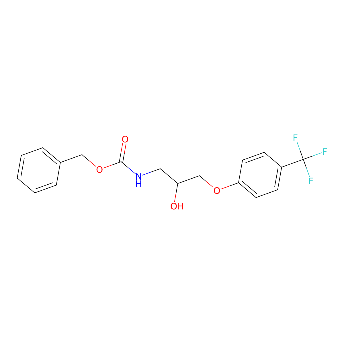 benzyl N-{2-hydroxy-3-[4-(trifluoromethyl)phenoxy]propyl}carbamate molecular structure, CAS 2680879-98-3
