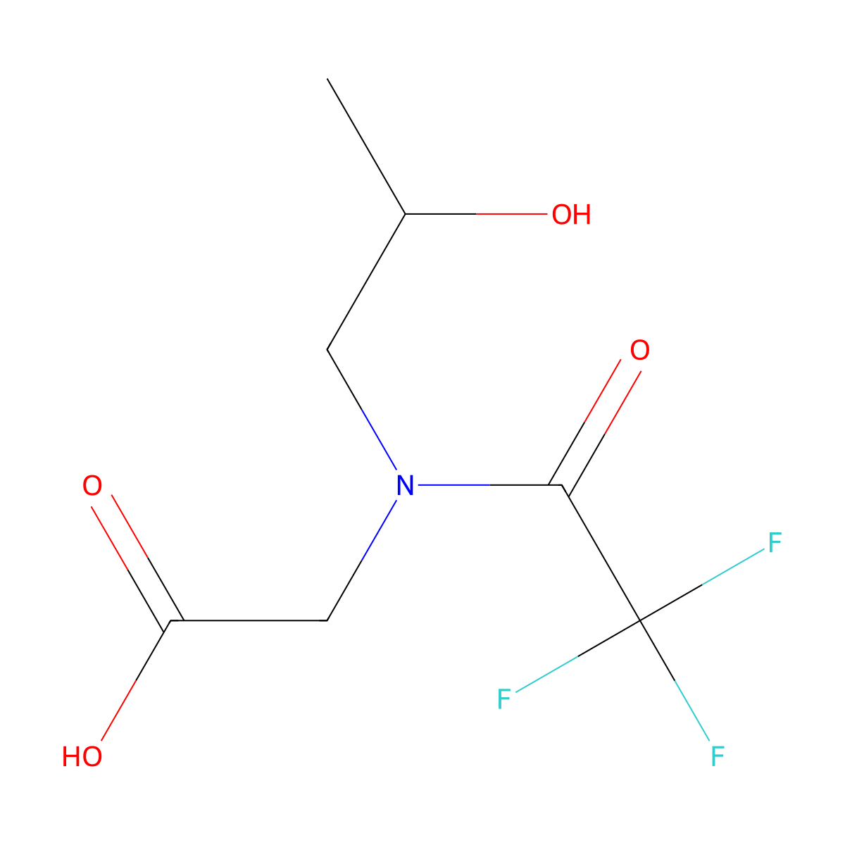2-[2,2,2-trifluoro-N-(2-hydroxypropyl)acetamido]acetic acid molecular structure, CAS 2680880-03-7