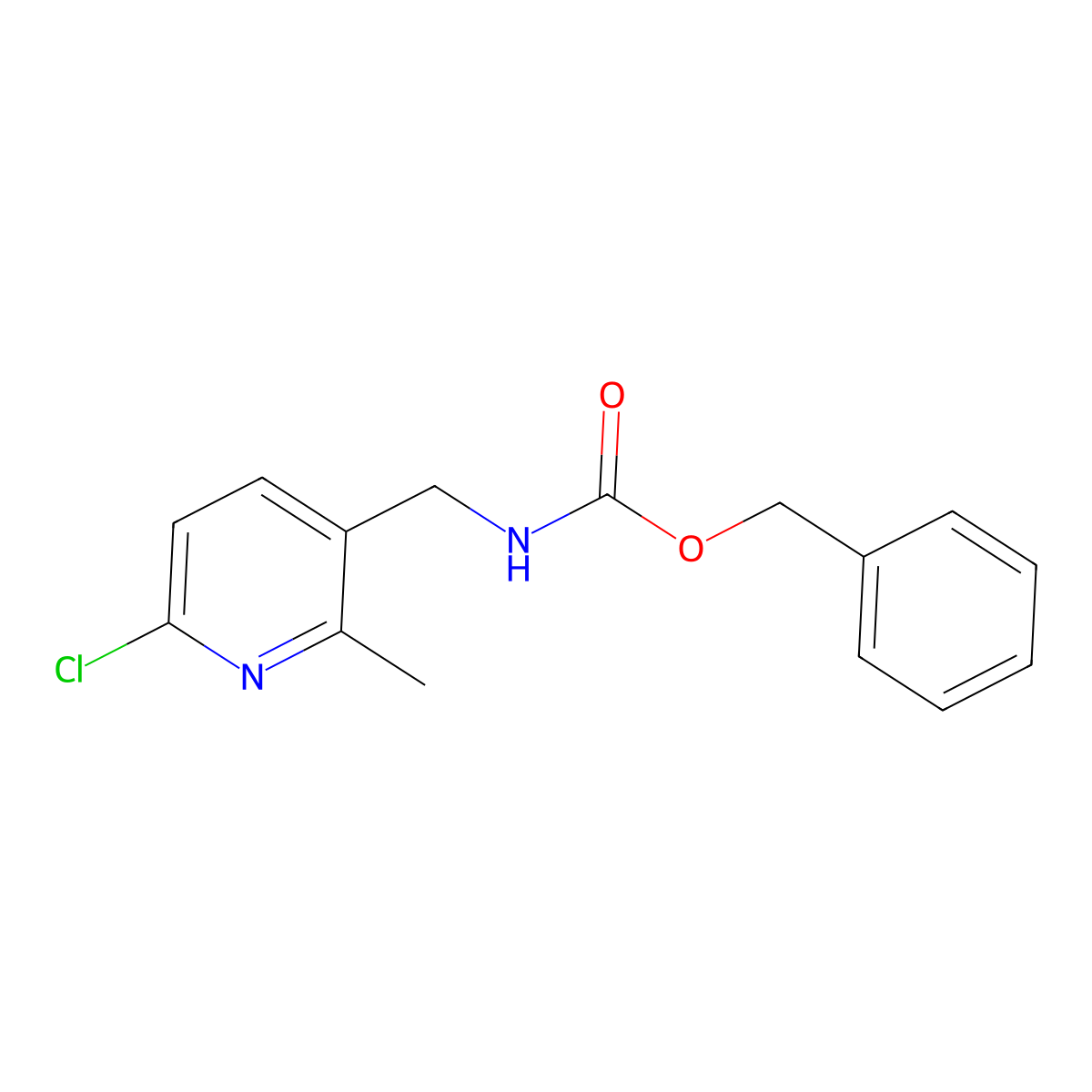 benzyl N-[(6-chloro-2-methylpyridin-3-yl)methyl]carbamate molecular structure, CAS 2680880-19-5