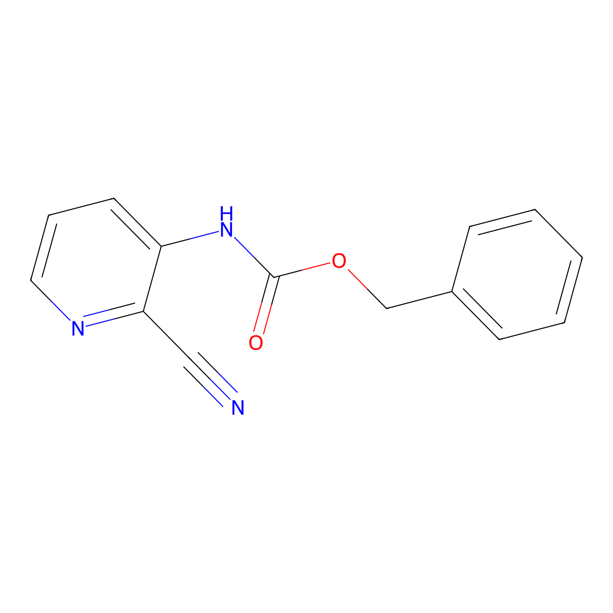 benzyl N-(2-cyanopyridin-3-yl)carbamate molecular structure, CAS 2680880-28-6
